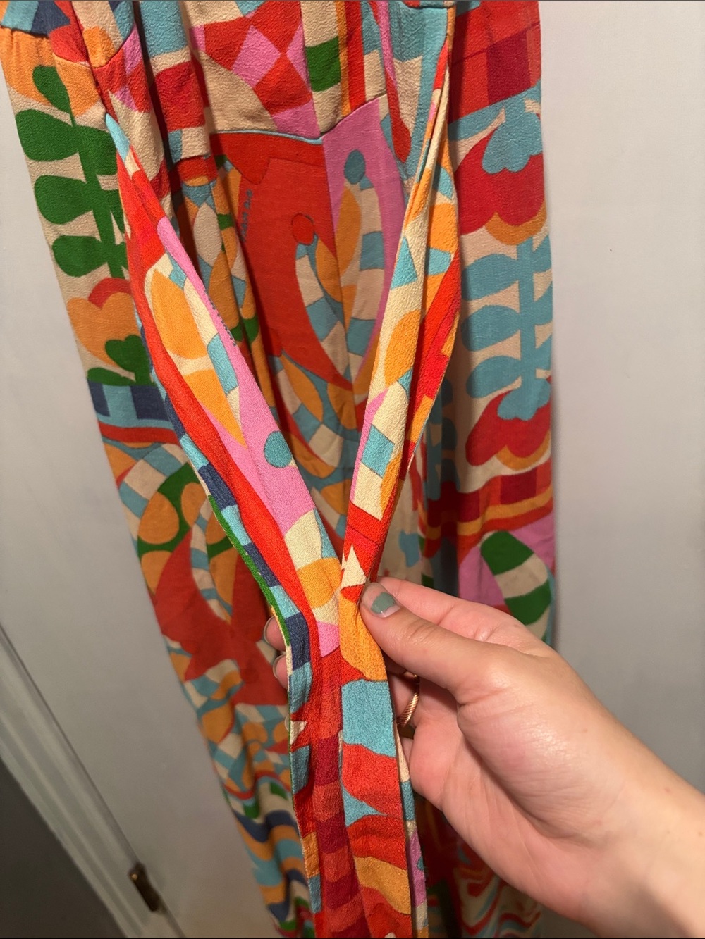 FARM RIO geometric tropical spaghetti strap jumpsuit size small - Picture 12 of 13